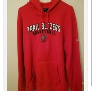 Adidas Red Trail Blazers Hoodie SZ LRG